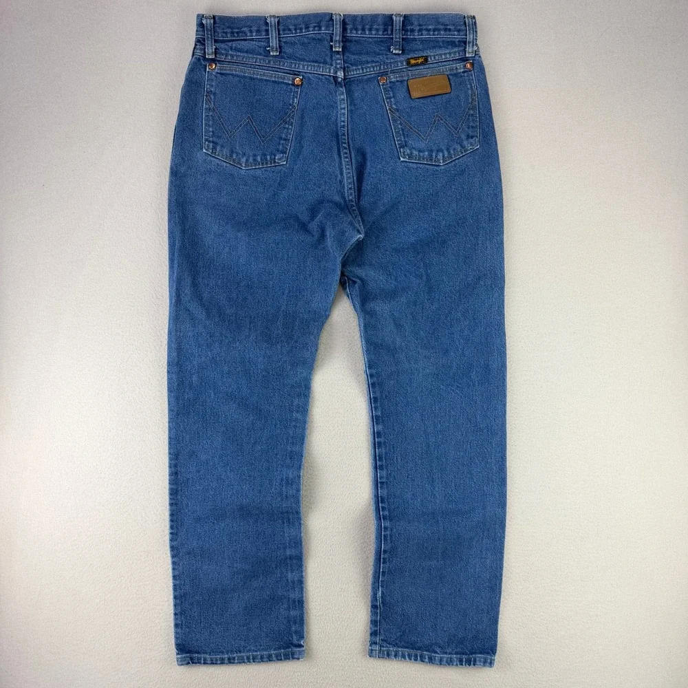 Wrangler Jeans 13MWZ Cowboy Cut Mens 36x32 Blue Denim‎ Western Rodeo Retro Work